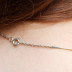 Front view of enamel heart bead choker