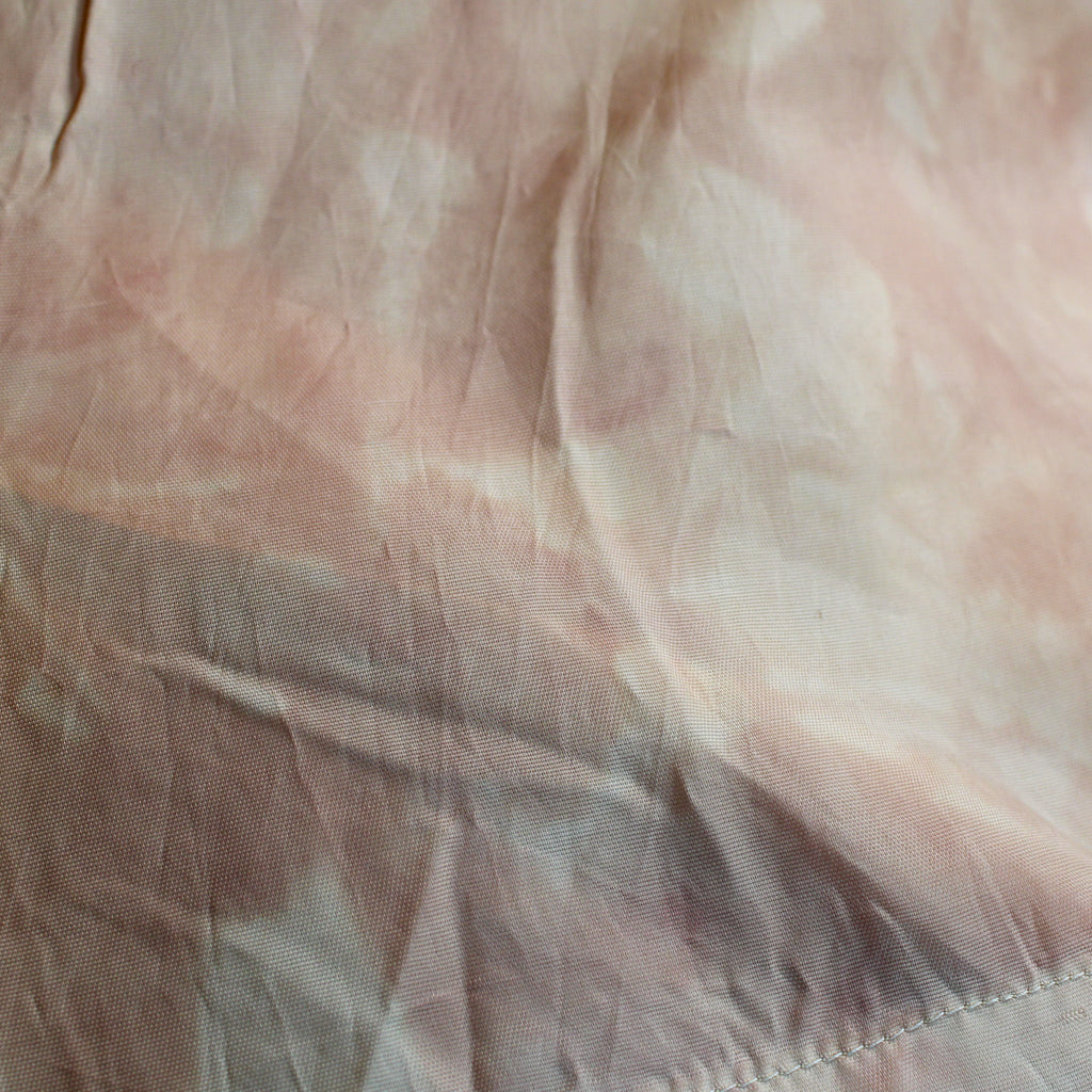 1960s brown lace overlay cocktail dress with pink lining and satin sash