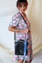 60s pink houndstooth mallcore dress, image 1