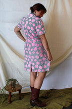 60s pink houndstooth mallcore dress, image 2