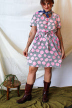 60s pink houndstooth mallcore dress, image 3