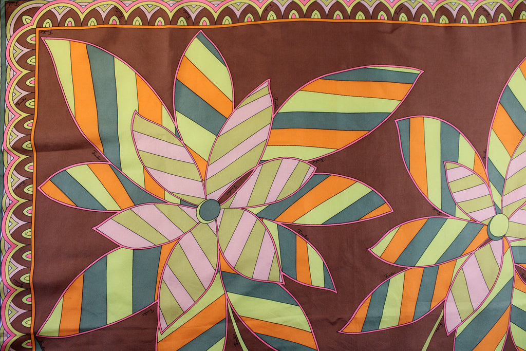 60s pucci authentic psychedelic floral silk scarf