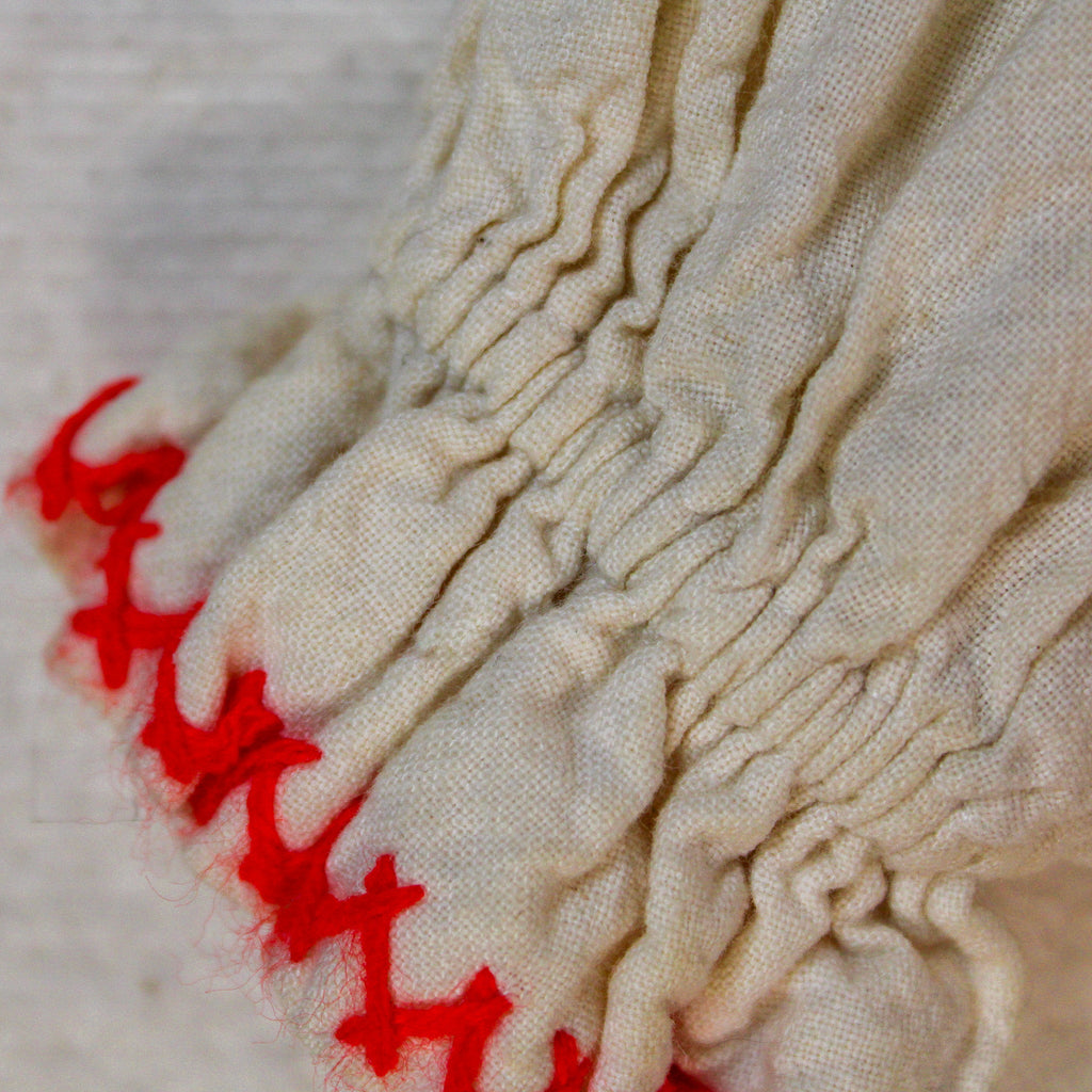 70s red hand embroidered mexican puebla dress 9