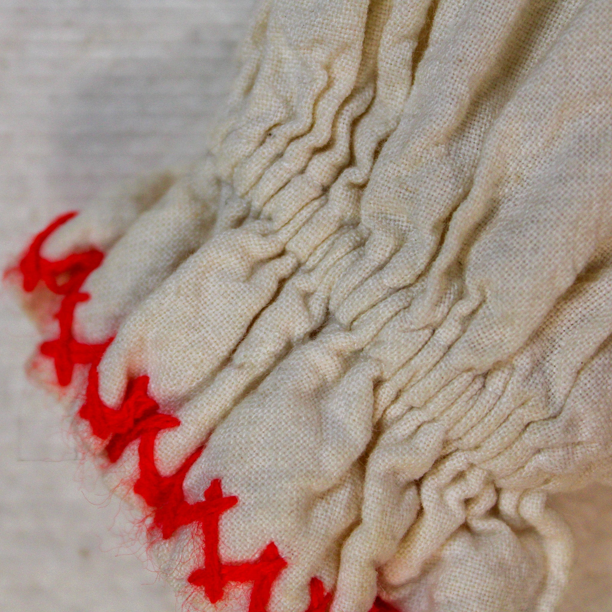 70s red hand embroidered mexican puebla dress 9