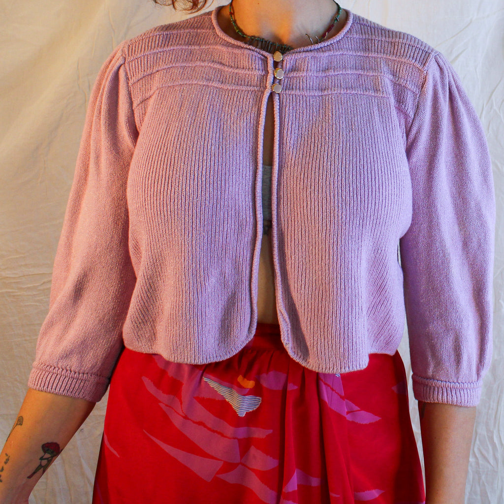 Button and knit texture detail