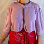 Button and knit texture detail