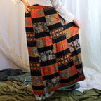 70s Mr. Hank patchwork paisley maxi skirt - image 1