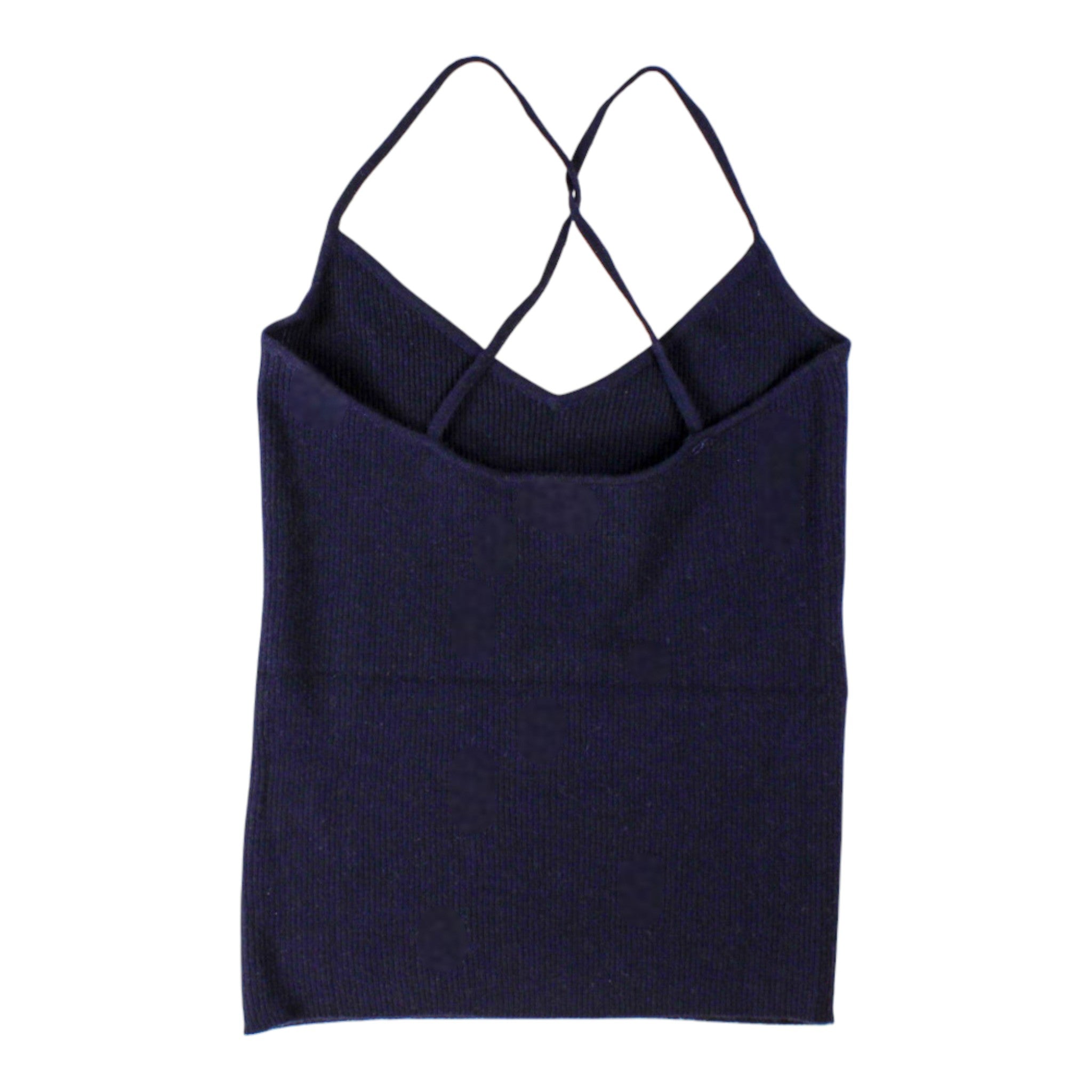 y2k ralph lauren navy cashmere rib knit tank top 3