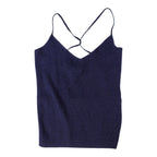 y2k ralph lauren navy cashmere rib knit tank top 4