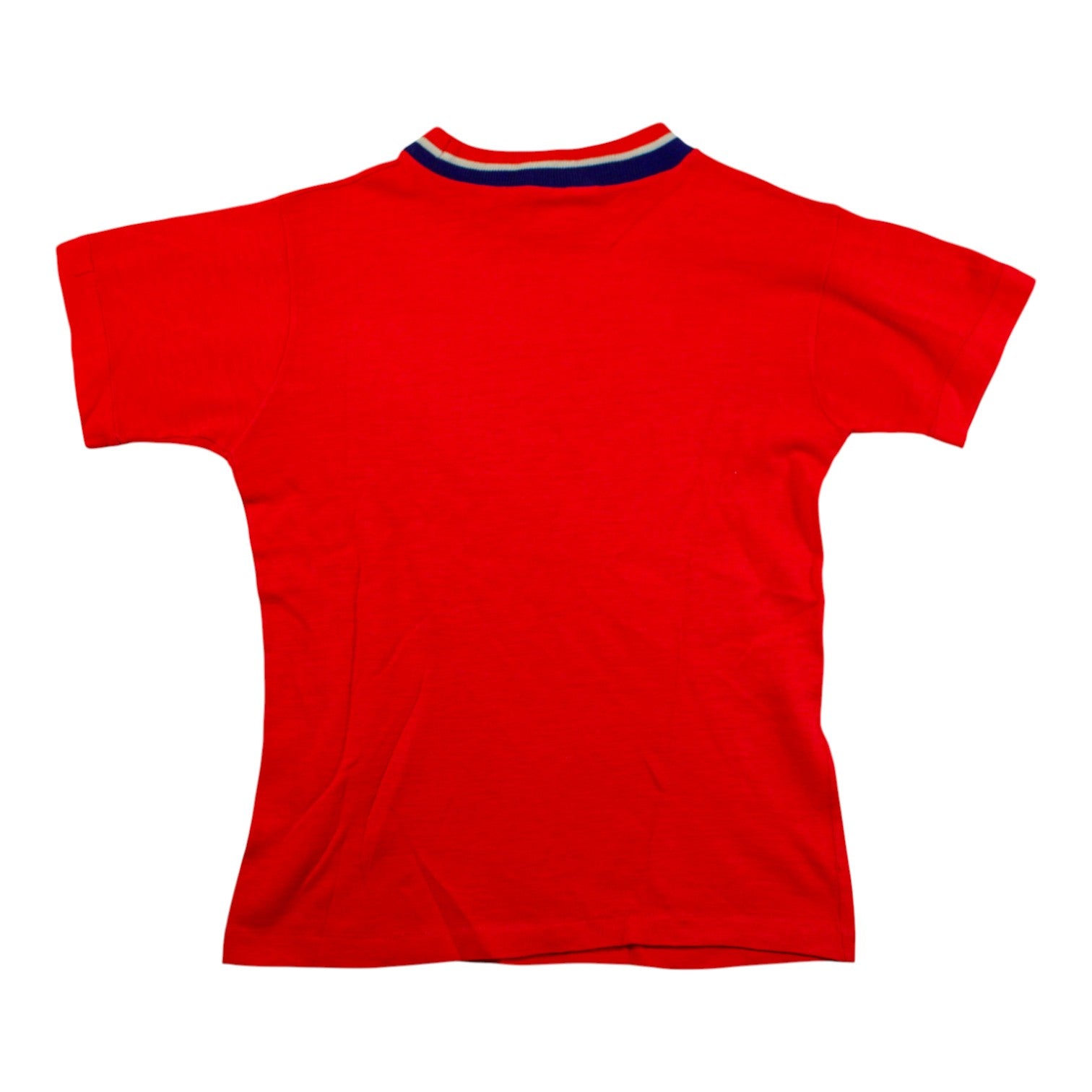 70s argo red acrylic baby tee ringer crewneck made in usa 18