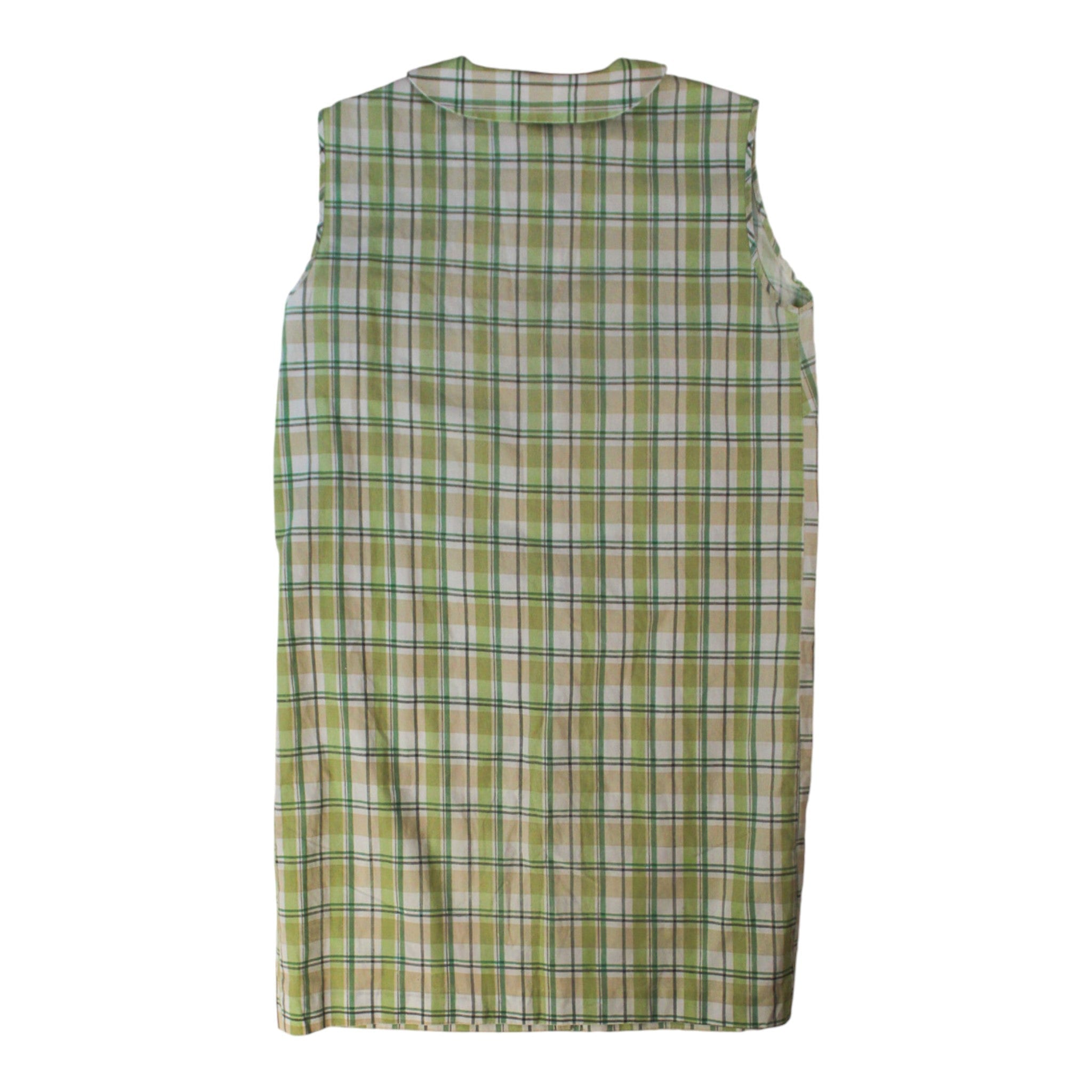 70s perma-prest remade western embroidered plaid day dress – l – image 2