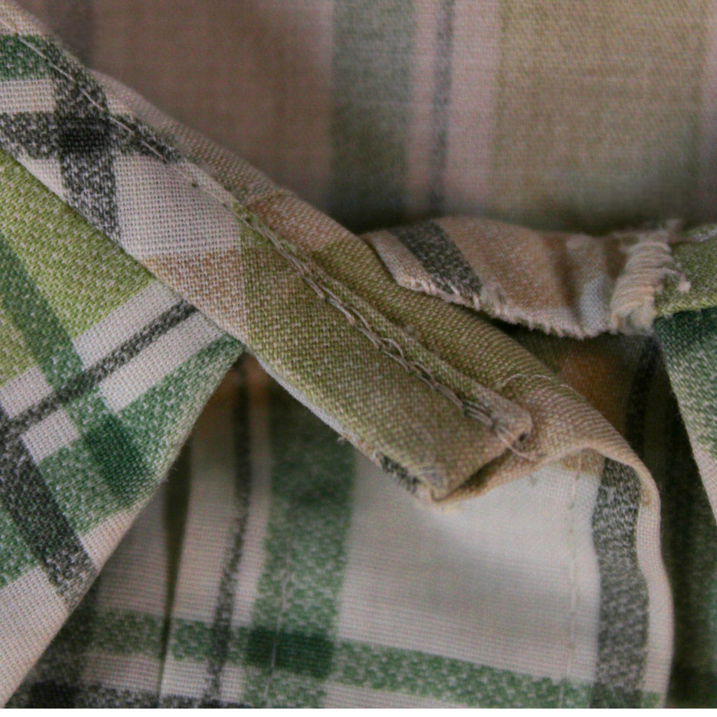 70s perma-prest remade western embroidered plaid day dress – l – image 3