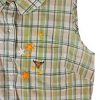 70s perma-prest remade western embroidered plaid day dress – l – image 4