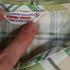 70s perma-prest remade western embroidered plaid day dress – l – image 7