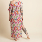 90s silk bow caftan - christine and company, collage lingerie