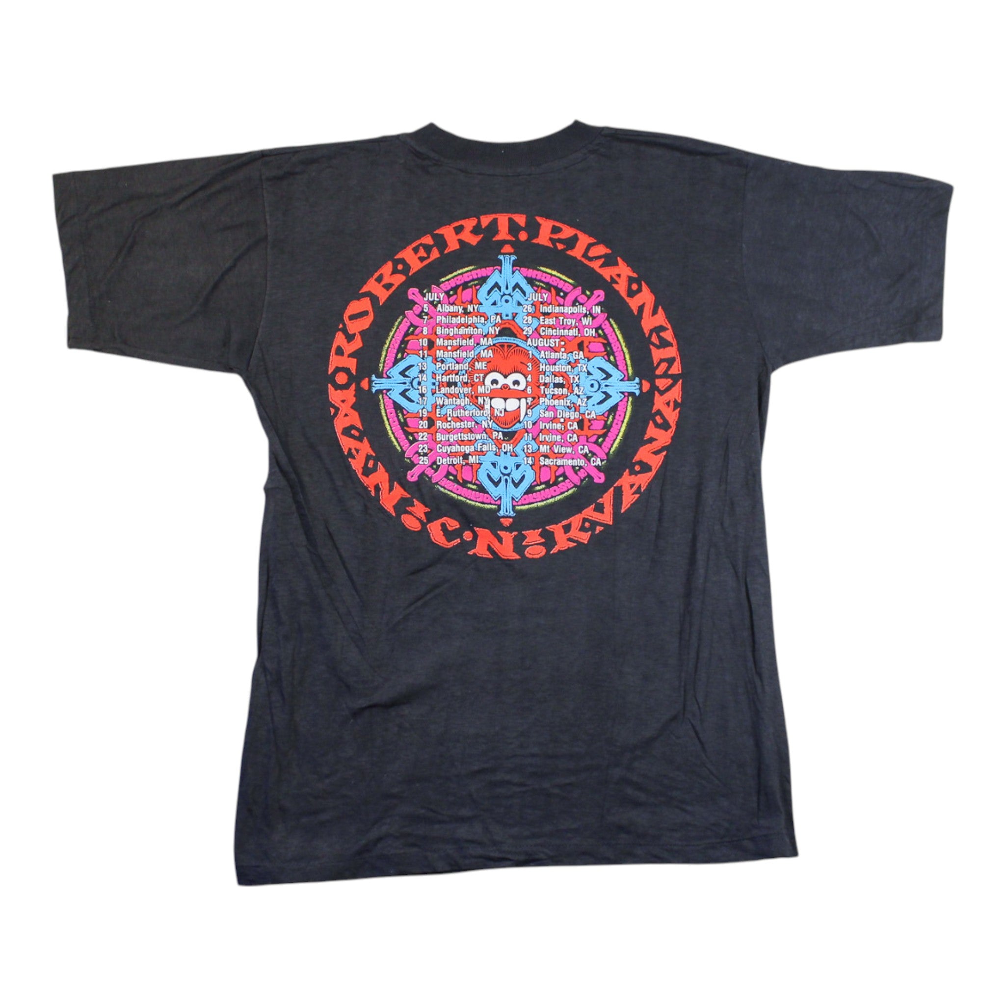 90s robert plant manic nirvana tour t-shirt made in france single stitch l