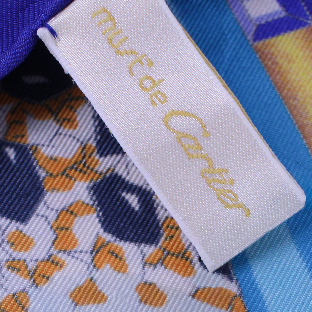 90s must de cartier silk carré - jewels, letters & panther motifs