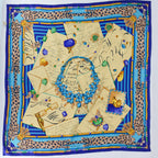 90s must de cartier silk carré - jewels, letters & panther motifs