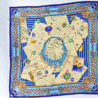 90s must de cartier silk carré - jewels, letters & panther motifs