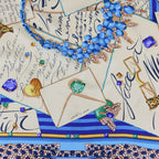 90s must de cartier silk carré - jewels, letters & panther motifs