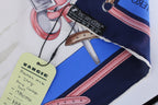 80s mantero silk carré - carriage horses equestrian print