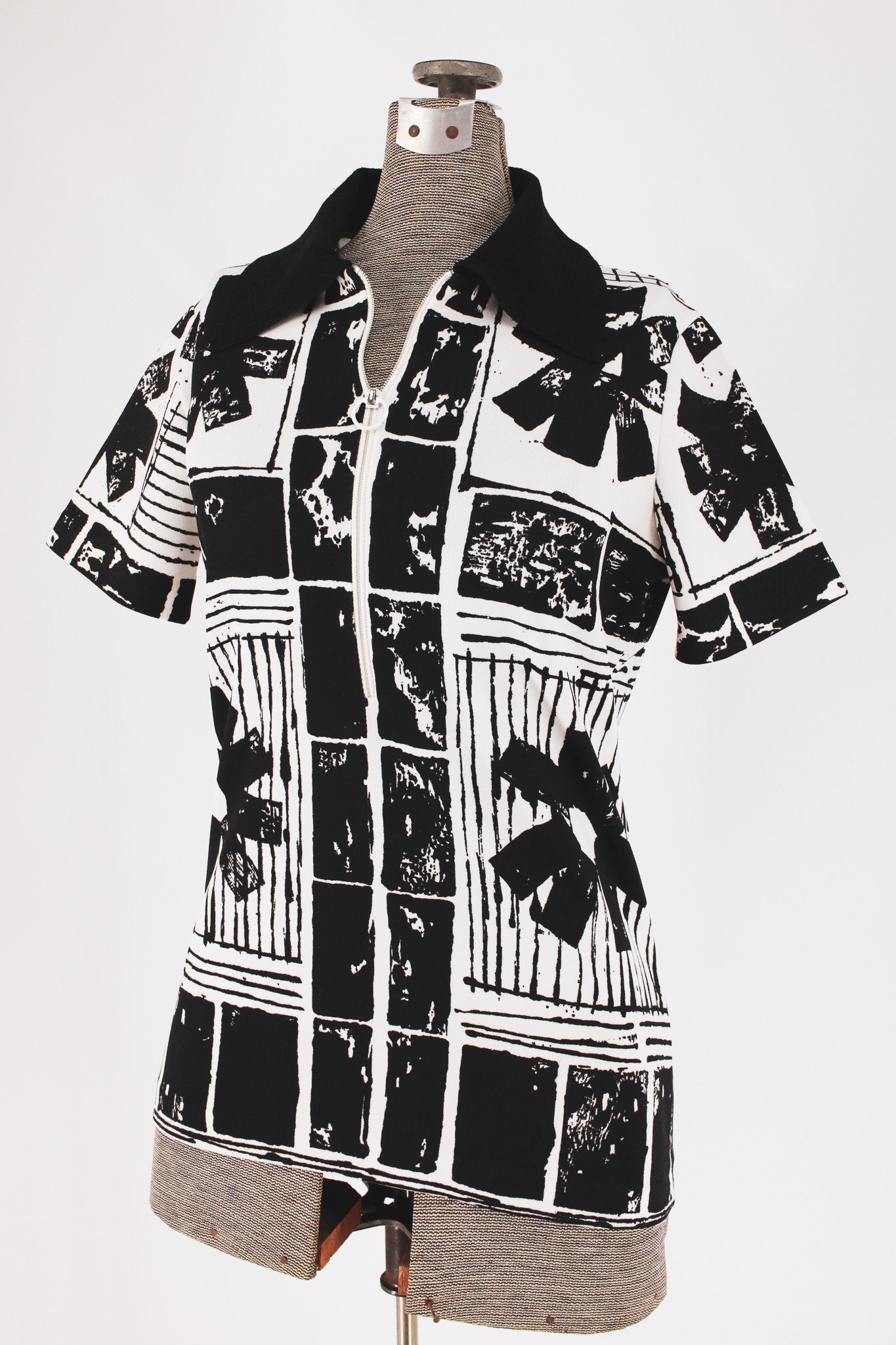 70s zio luigi for fairfield mod print zip top - front