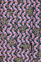 visible hand mending detail on front pleats