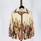 70s vera neumann corn print shirt - front