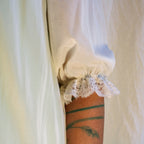 60s/70s vintage lorraine white sheer lace short robe