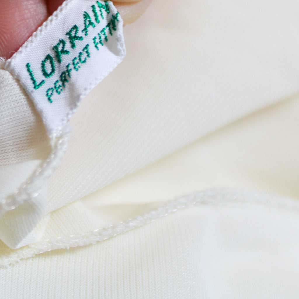 60s/70s vintage lorraine white sheer lace short robe