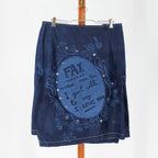 y2k custo barcelona fax love-note denim wrap skirt