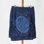 y2k custo barcelona fax love-note denim wrap skirt