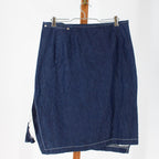 y2k custo barcelona fax love-note denim wrap skirt