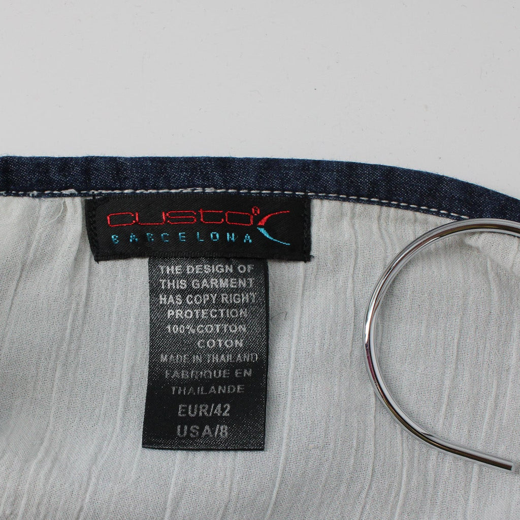 y2k custo barcelona fax love-note denim wrap skirt