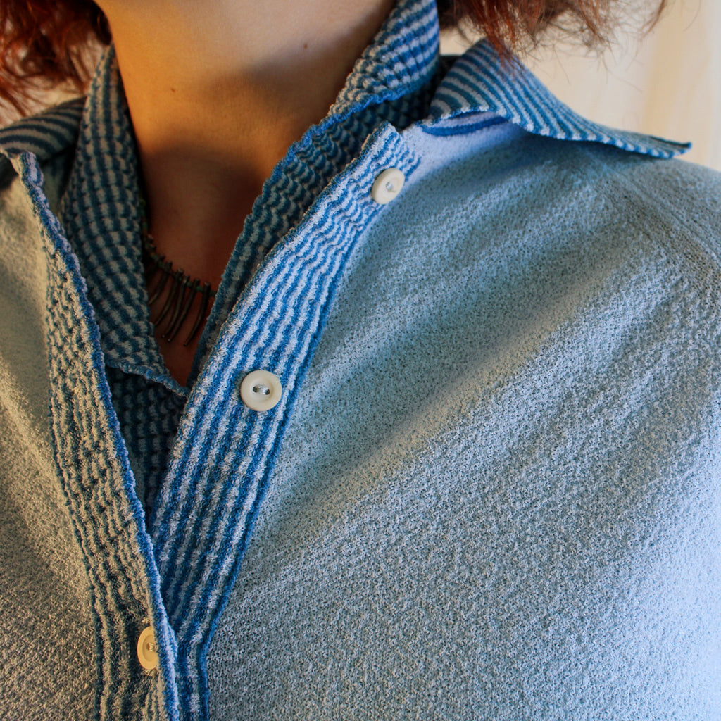 Back view of knit top