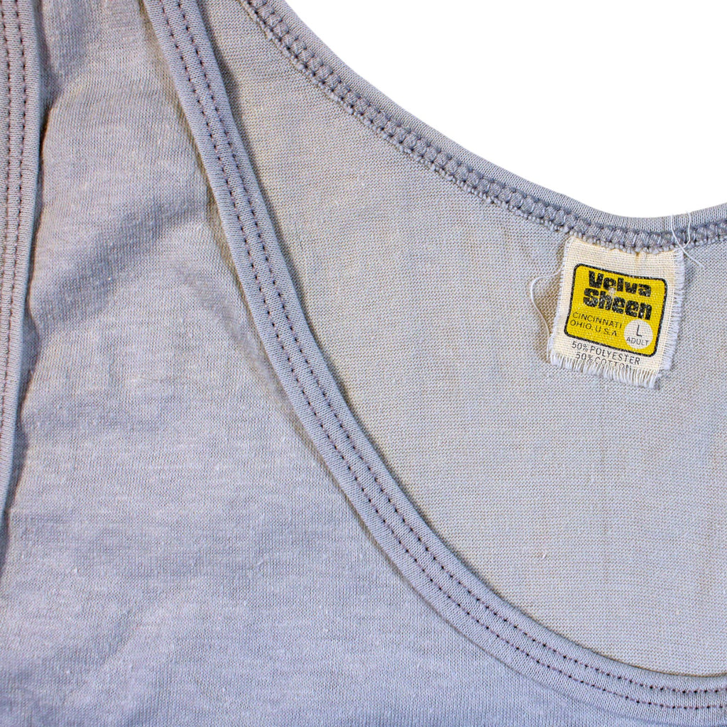 80s philadelphia college of textile & science tank top velva sheen made in usa l