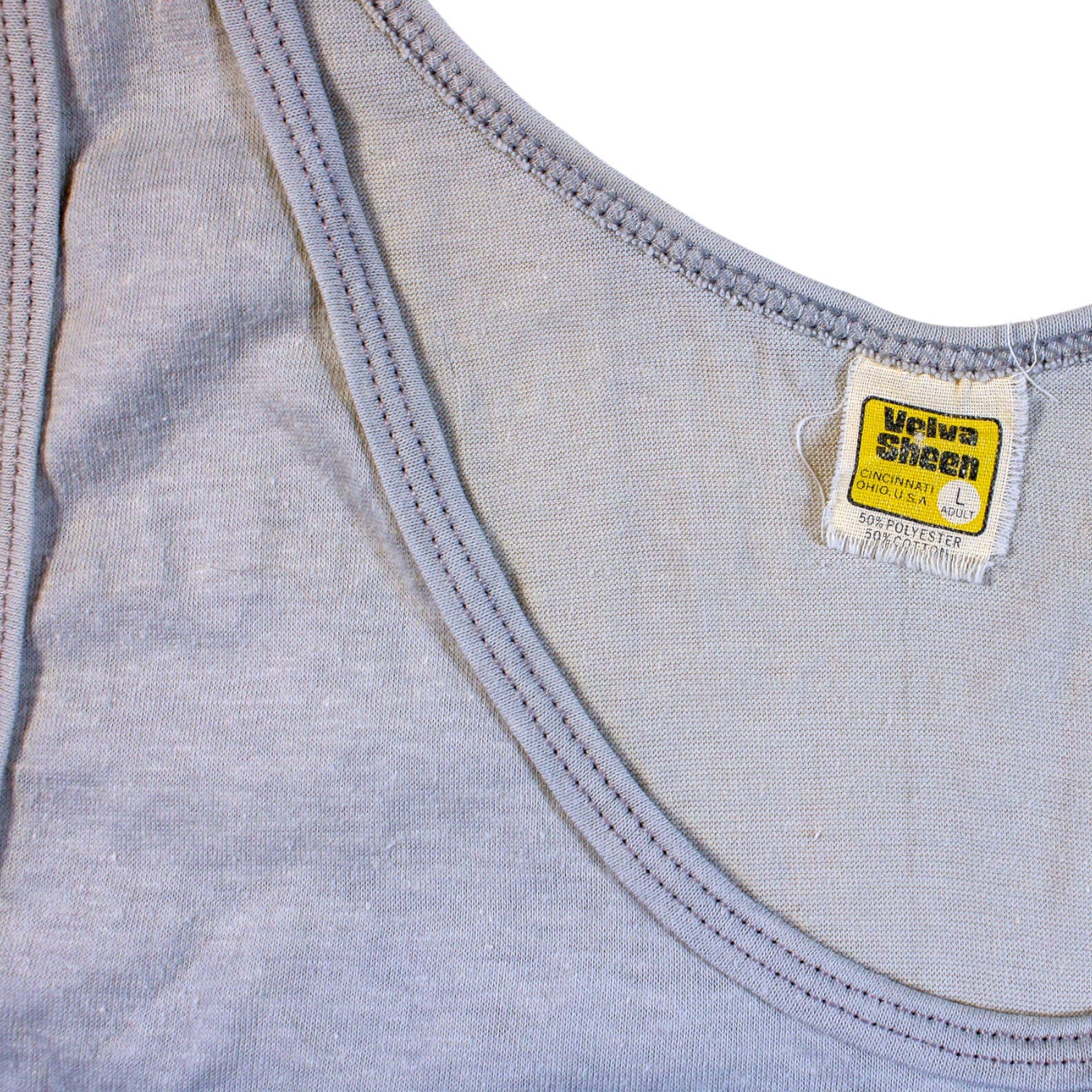 80s philadelphia college of textile & science tank top velva sheen made in usa l