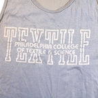 80s philadelphia college of textile & science tank top velva sheen made in usa l