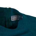 60s designers originals teal mock neck zip-back sweater – m – image 2