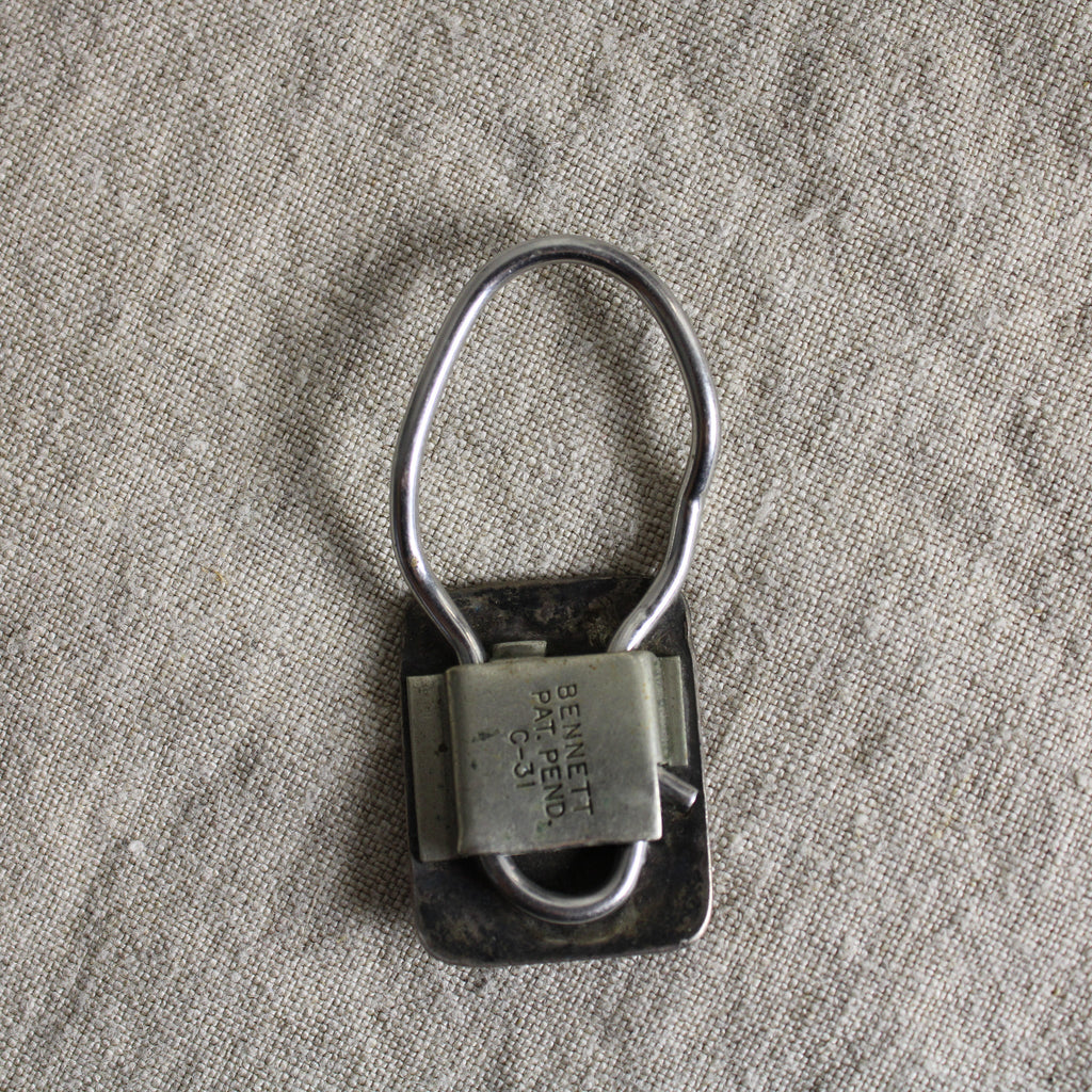 mid-century bennett turquoise and silver sunburst bolo tie slide