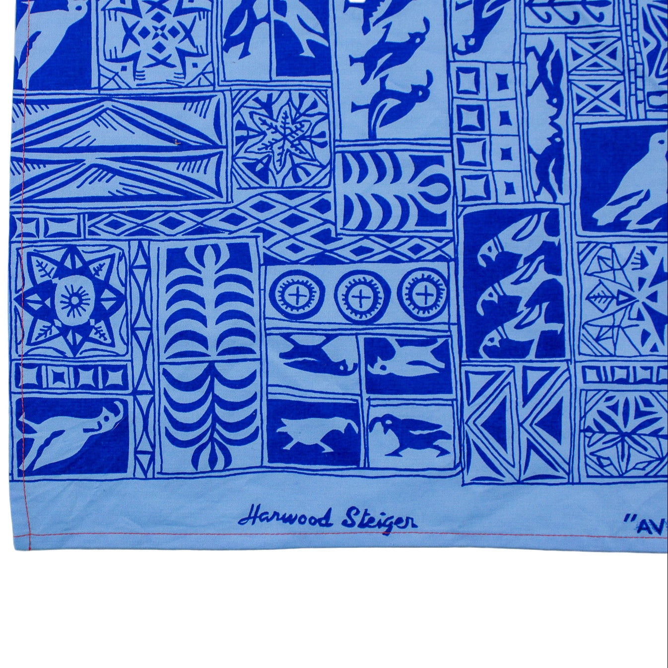 60s scarf or bandana – 'the avian' small-batch 60s harwood steiger print