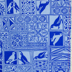 60s scarf or bandana – 'the avian' small-batch 60s harwood steiger print