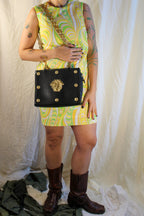 90s RARE gianni versace medusa chain shoulder bag