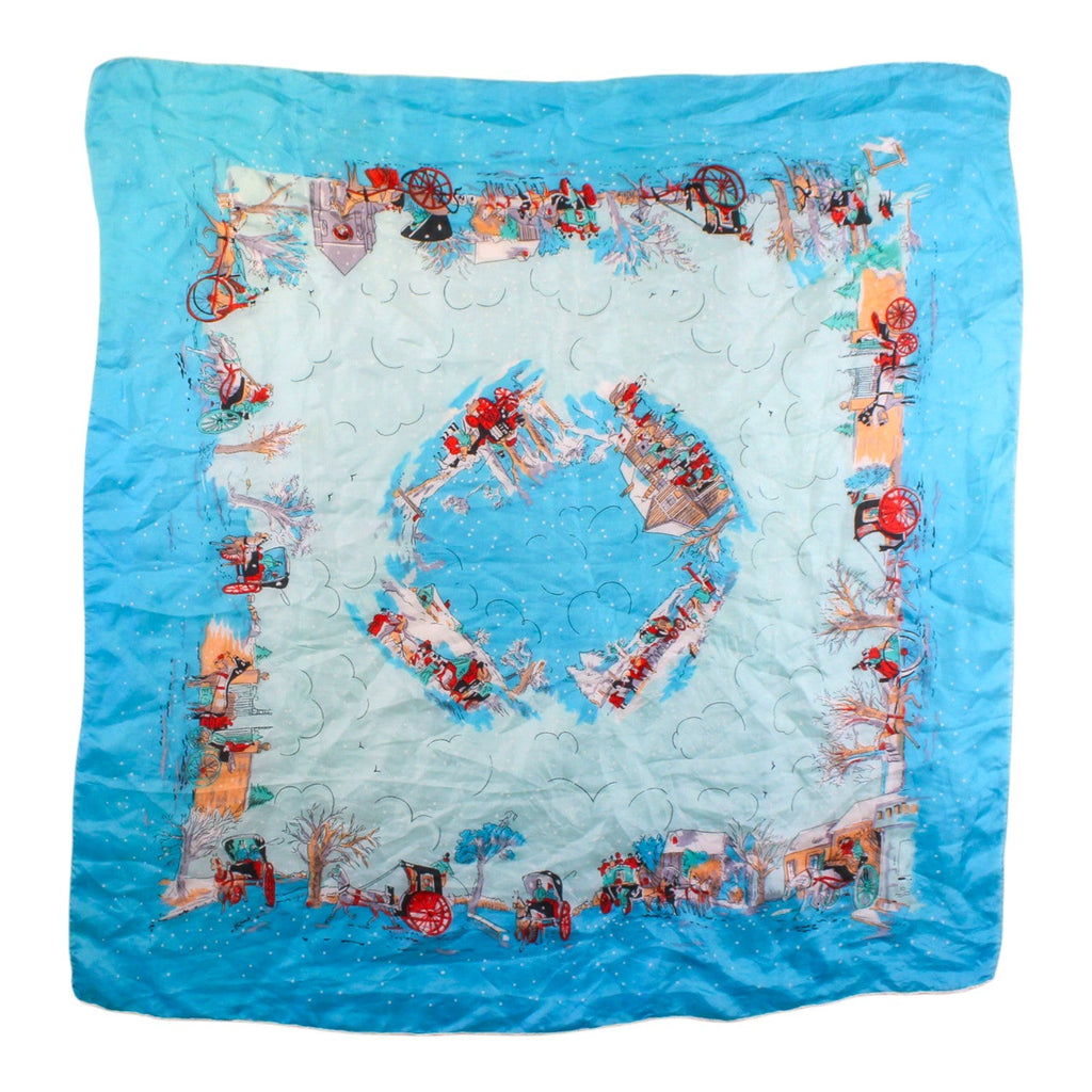 Full layout with ruler of holiday scarf