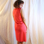 70s chemise lacoste pink pique tennis dress image 3