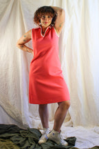 70s chemise lacoste pink pique tennis dress image 4