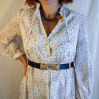 late 70s japanese deloge floral chiffon dress - image 2