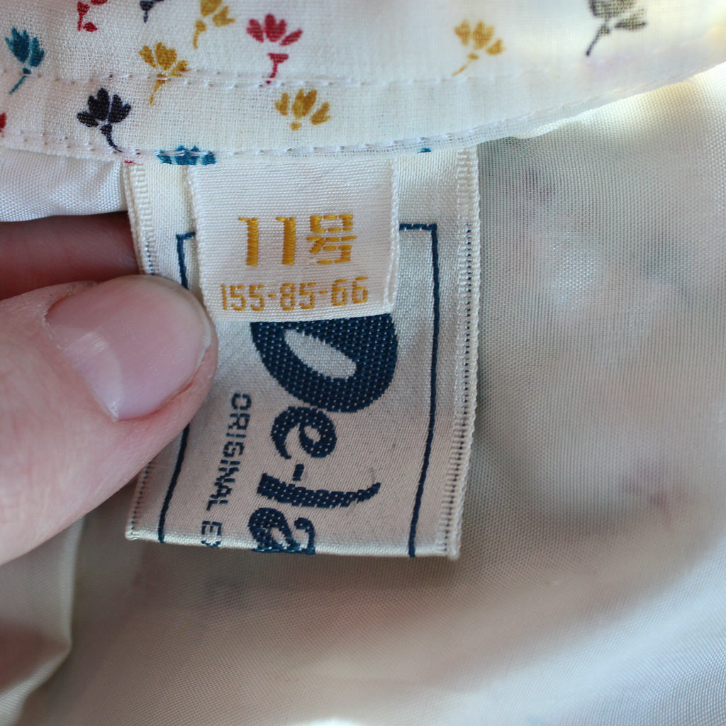 late 70s japanese deloge floral chiffon dress - image 6