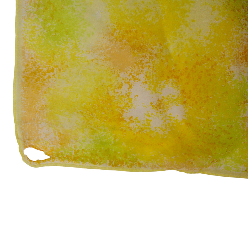 70s glentex lemon floral nylon scarf – os – image 1