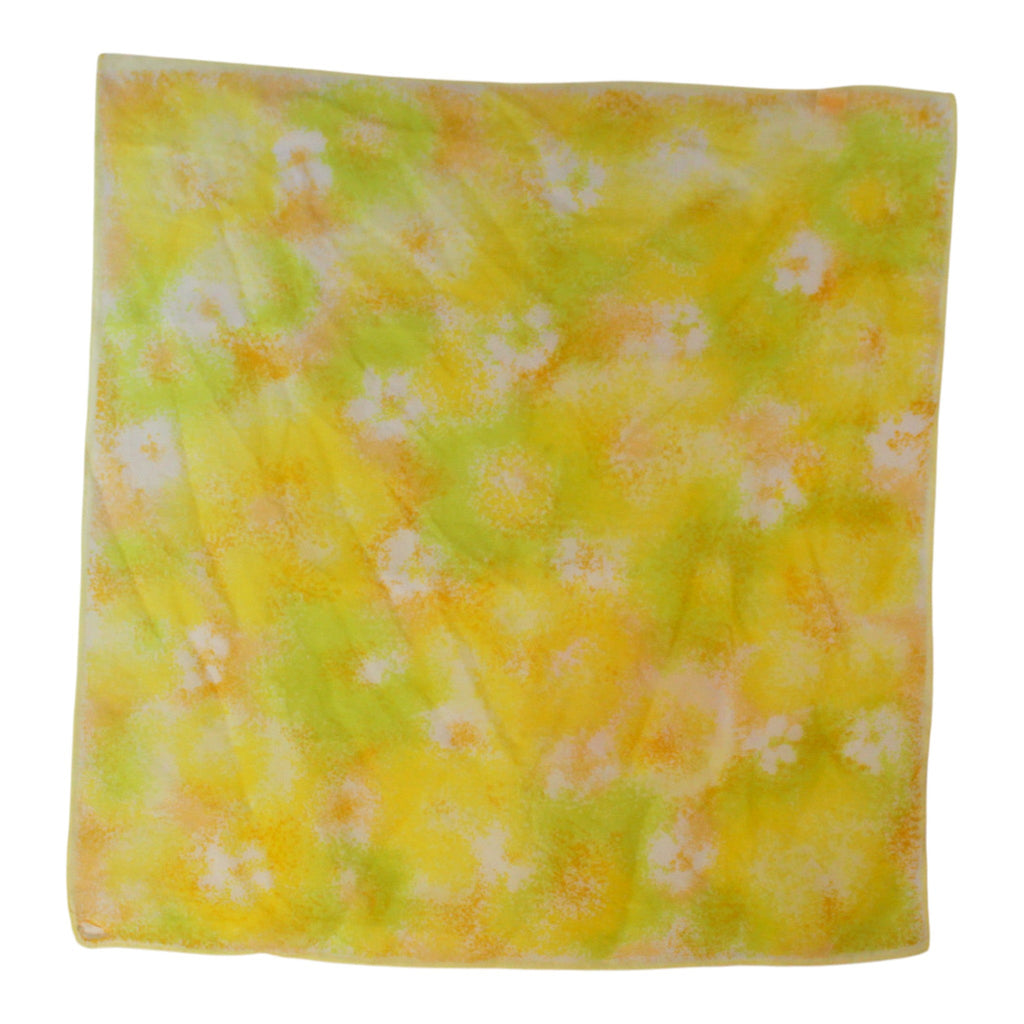 70s glentex lemon floral nylon scarf – os – image 2